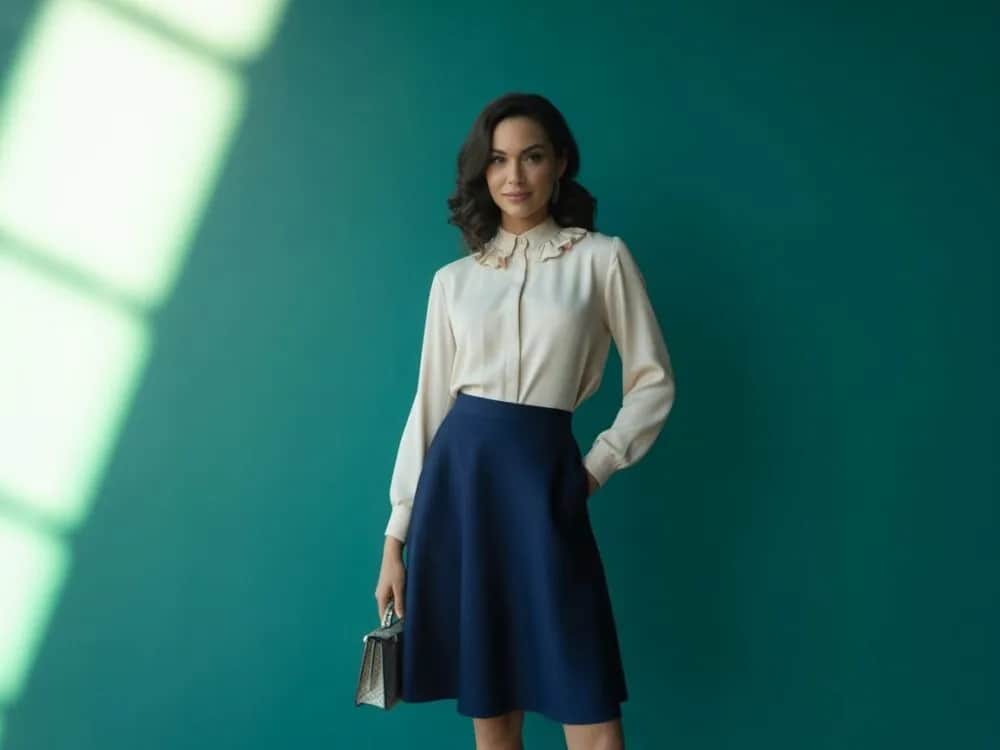 Jaką bluzkę do niebieskiej spódnicy wybrać, aby wyglądać świetnie?